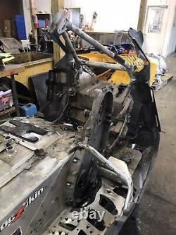 10 Ski-Doo MXZ XRS 600 HO ETEC Snowmobile frame chassis tunnel