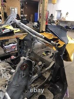 10 Ski-Doo MXZ XRS 600 HO ETEC Snowmobile frame chassis tunnel