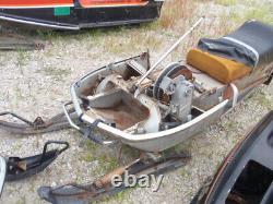 1973 Ski Doo Silver Bullet 340 Vintage Snowmobile Solid Chassis w. Track Bogies