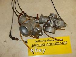 1999 SKI-DOO MXZ 600 ZX chassis oem Mikuni carb carburetors cables 42mm