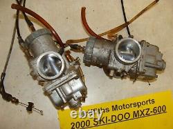 1999 SKI-DOO MXZ 600 ZX chassis oem Mikuni carb carburetors cables 42mm