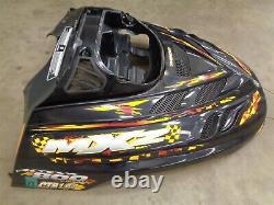 2001 Ski Doo MXZ 800 ZX Chassis Hood Shroud w Vents Decals Black