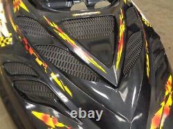 2001 Ski Doo MXZ 800 ZX Chassis Hood Shroud w Vents Decals Black