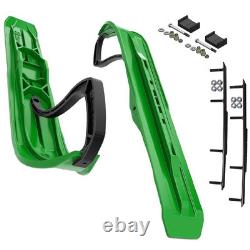 Slydog Command 6 Green Skis with10 Round Bar Complete Kit Ski-Doo S-Chassis