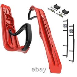 Slydog Command 6 Lava Red Skis with10 Round Bar Complete Kit Ski-Doo S-Chassis