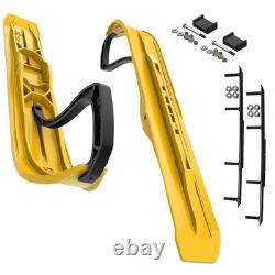 Slydog Command 6 Yellow Skis with10 Round Bar Complete Kit Ski-Doo S-Chassis