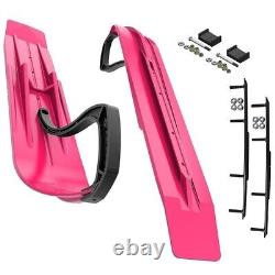 Slydog Powder Hound 7 Pink Skis with4 Round Bar Complete Kit Ski-Doo S-Chassis