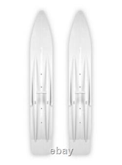 Slydog Powder Hound 7 White Skis with8 Round Bar Complete Kit Ski-Doo S-Chassis