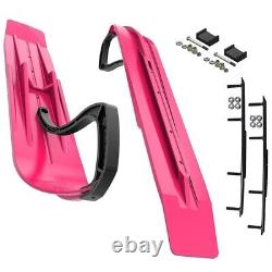 Slydog Powder Hound 8 Pink Skis with10 Round Bar Complete Kit Ski-Doo S-Chassis