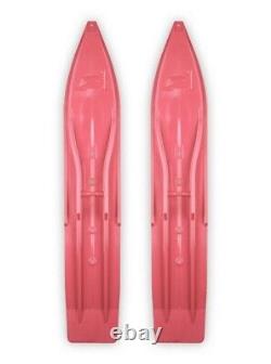 Slydog Powder Hound 8 Pink Skis with10 Round Bar Complete Kit Ski-Doo S-Chassis