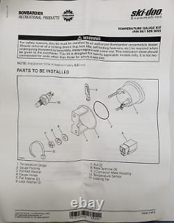 Kit de jauge de température Ski Doo OEM 861505900 2000-2004 Zx Ck3 Châssis Mxz Formula Summit