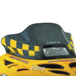 Powermadd 13120 Pare-brise Cobra Ski Doo S Châssis Noir avec des Checks Jaunes