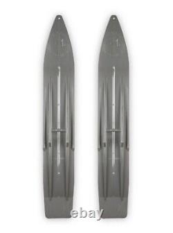 Skis Slydog Powder Hound 7 Gray avec kit complet barre ronde de 8 Ski-Doo châssis S